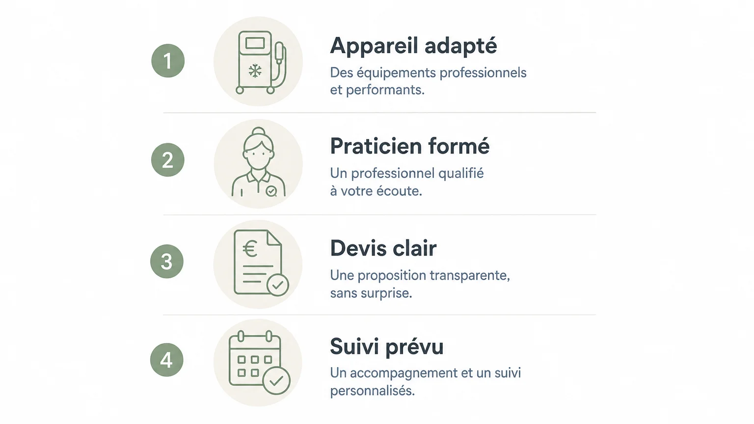 Checklist pour choisir une séance de cryolipolyse