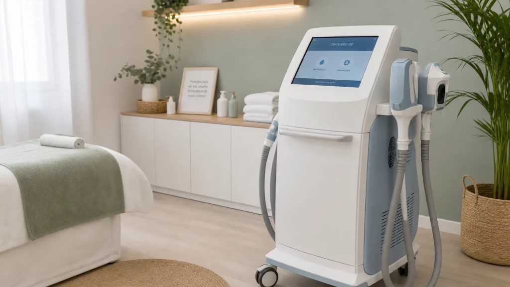 Appareil professionnel de cryolipolyse dans un espace esthétique