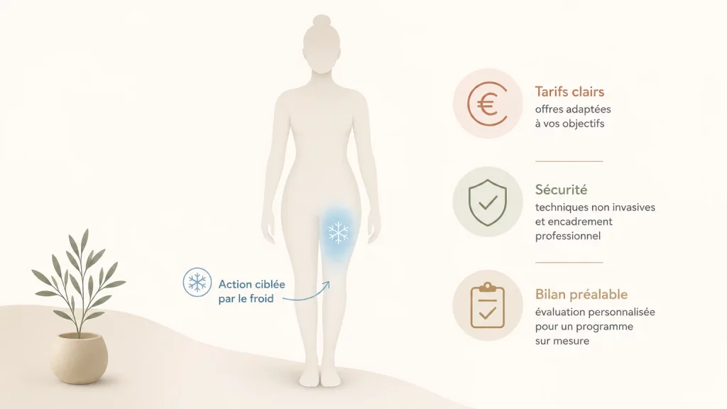 Illustration des critères pour choisir une cryolipolyse à prix accessible